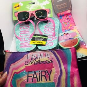 FLIP FLOPS MERMAID SUNGLASSES HEADBANDS LIP GLOSS!